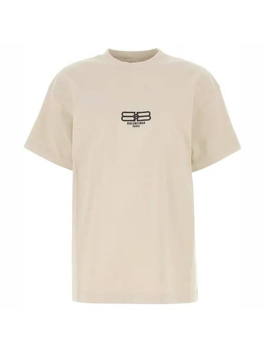 BB Paris Vintage Short Sleeve T-Shirt Beige - BALENCIAGA - BALAAN 1