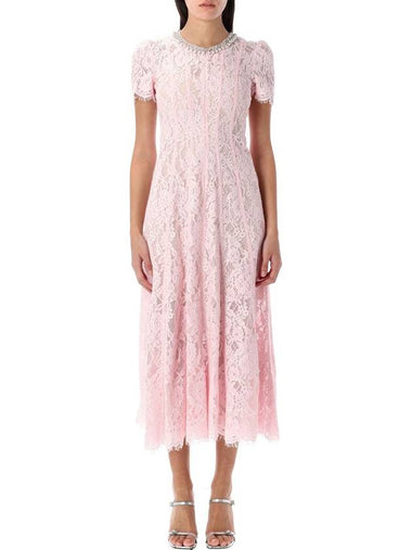 LACE MIDI DRESS PINK - SELF PORTRAIT - BALAAN 1