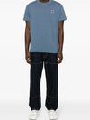 Organic Cotton Short Sleeve T-Shirt Avio Blue - STONE ISLAND - BALAAN 5