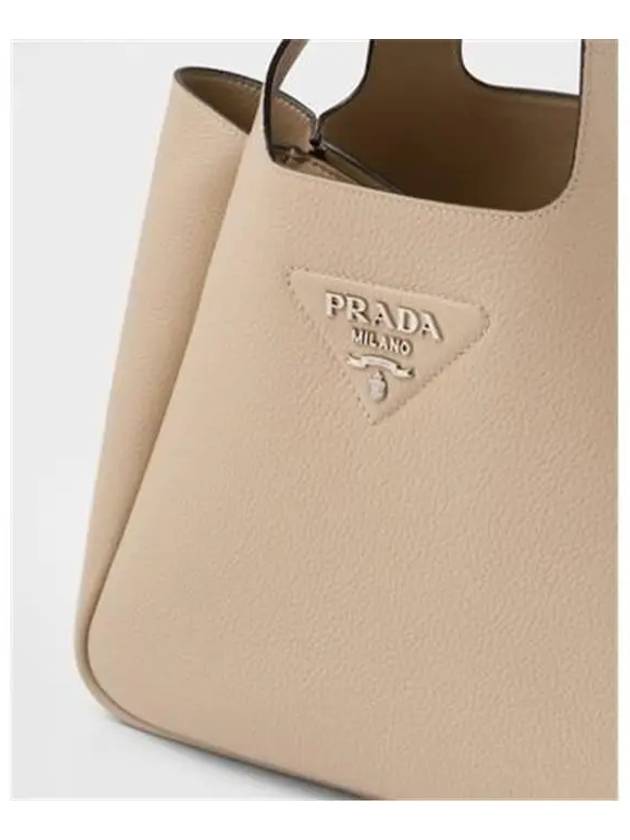 Leather Tote Bag Sand Beige - PRADA - BALAAN 4