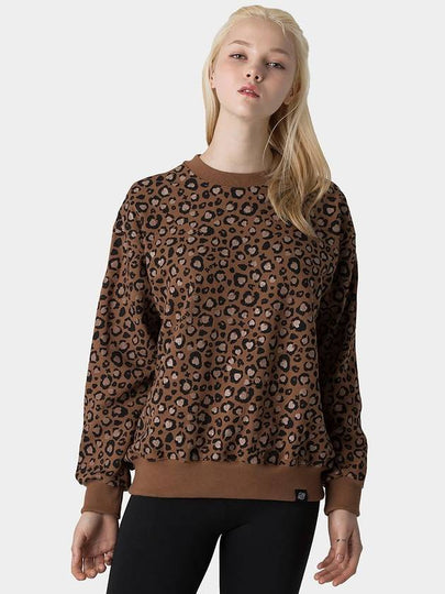 Women's Leopard Sweatshirt Brown - AOX - BALAAN 2