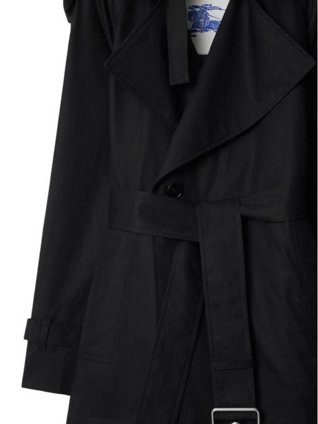 Gabardine Trench  Coat Black - BURBERRY - BALAAN 3