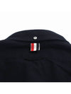 Men's Diagonal Solid Flannel Long Sleeve Shirt Navy - THOM BROWNE - BALAAN 7