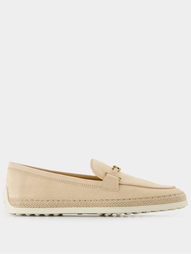 T-Ring Suede Loafers Beige - TOD'S - BALAAN 2