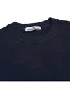 Cotton Crew Neck Sweatshirt Navy - STONE ISLAND - BALAAN 6