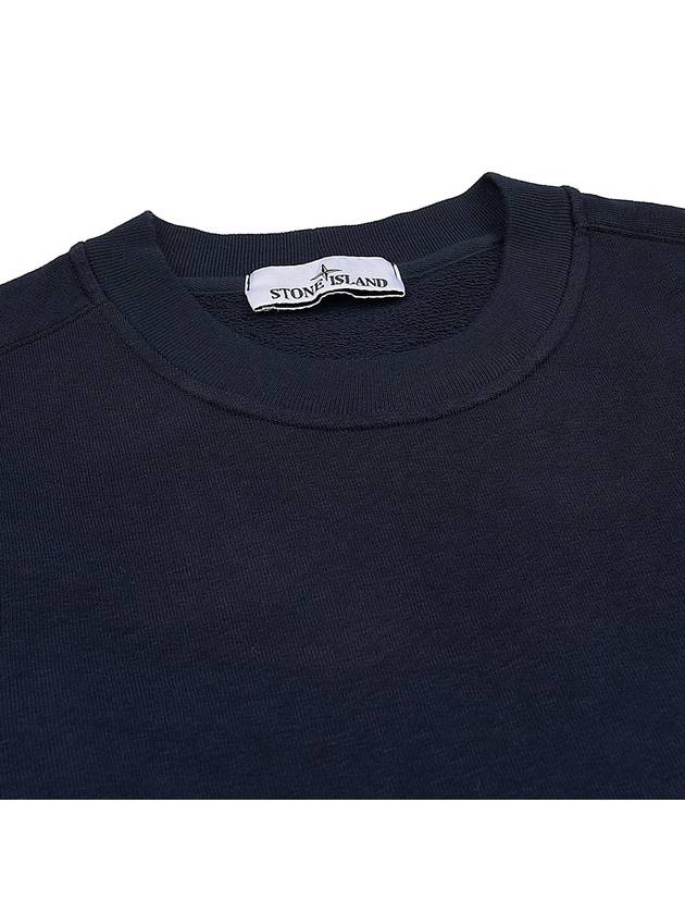 Cotton Crew Neck Sweatshirt Navy - STONE ISLAND - BALAAN 6