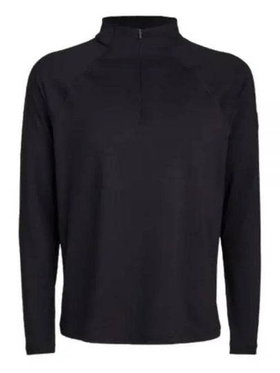 Men's Luxe Quarter Half Zip Layer Long Sleeve T-Shirt Black - G/FORE - BALAAN 2