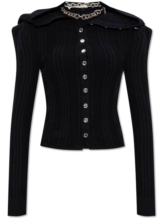 Y Project Cardigan With Wool Finish, Women's, Black - Y/PROJECT - BALAAN 1