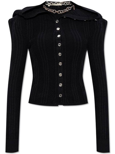 Y Project Cardigan With Wool Finish, Women's, Black - Y/PROJECT - BALAAN 1