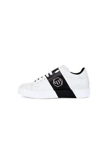 Men's color combination printed hexagon sneakers white 271368 - PHILIPP PLEIN - BALAAN 1