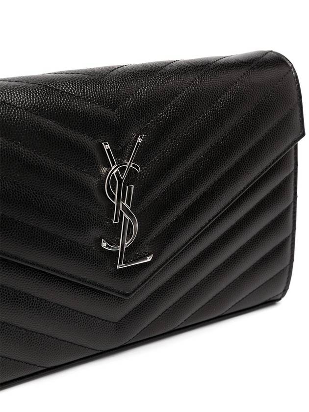 Cassandre Matelasse Chain Cross Bag In Grain de Poudre Embossed Leather Black - SAINT LAURENT - BALAAN 6