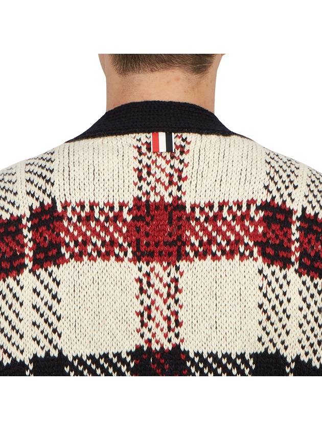 Donegal Tartan Check Cardigan - THOM BROWNE - BALAAN 10