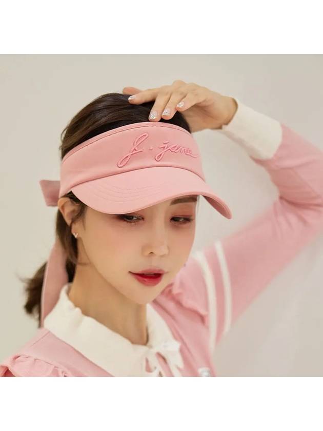 Golf Wear Simple Color Embroidered Sun Cap Pink - J JANE - BALAAN 1