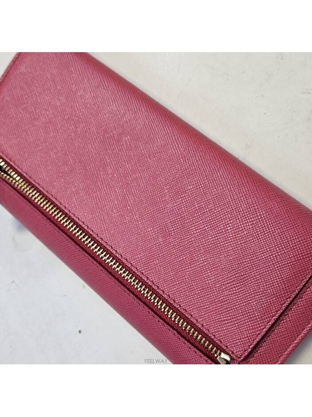 Saffiano 1MH132 pink long wallet - PRADA - BALAAN 4