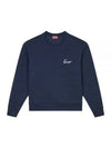 Weave Logo Embroidered Sweatshirt Navy - KENZO - BALAAN 2