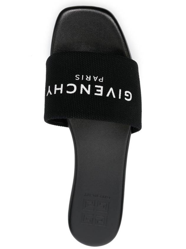 4G Logo Print Slippers Black - GIVENCHY - BALAAN 5