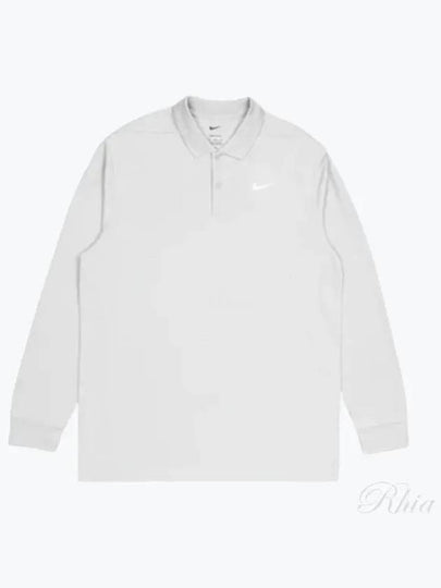 Dri Fit Victory Long Sleeve Polo Shirt Grey - NIKE - BALAAN 2