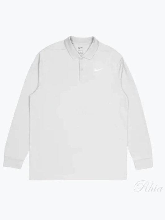 Dri Fit Victory Long Sleeve Polo Shirt Grey - NIKE - BALAAN 2