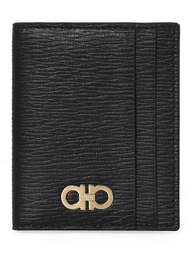 Gancini Card Wallet Black - SALVATORE FERRAGAMO - BALAAN 6