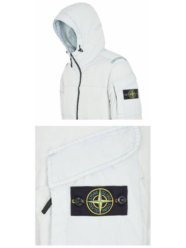 Men's Wappen Patch Crinkle Wraps Padding Light Grey - STONE ISLAND - BALAAN 6