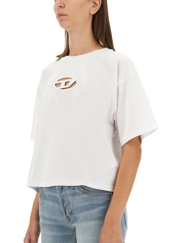 T Bucks Crop Od Cotton T-Shirt A150960NIAX - DIESEL - BALAAN 5