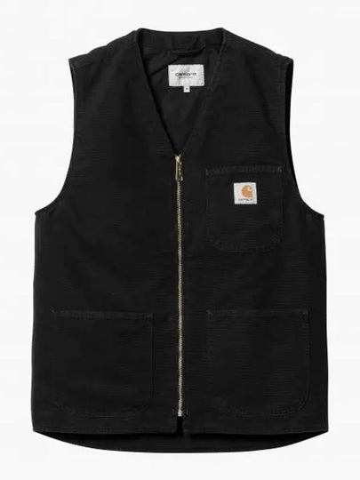 Arbor Cotton Canvas Vest Black Aged Canvas - CARHARTT WIP - BALAAN 2