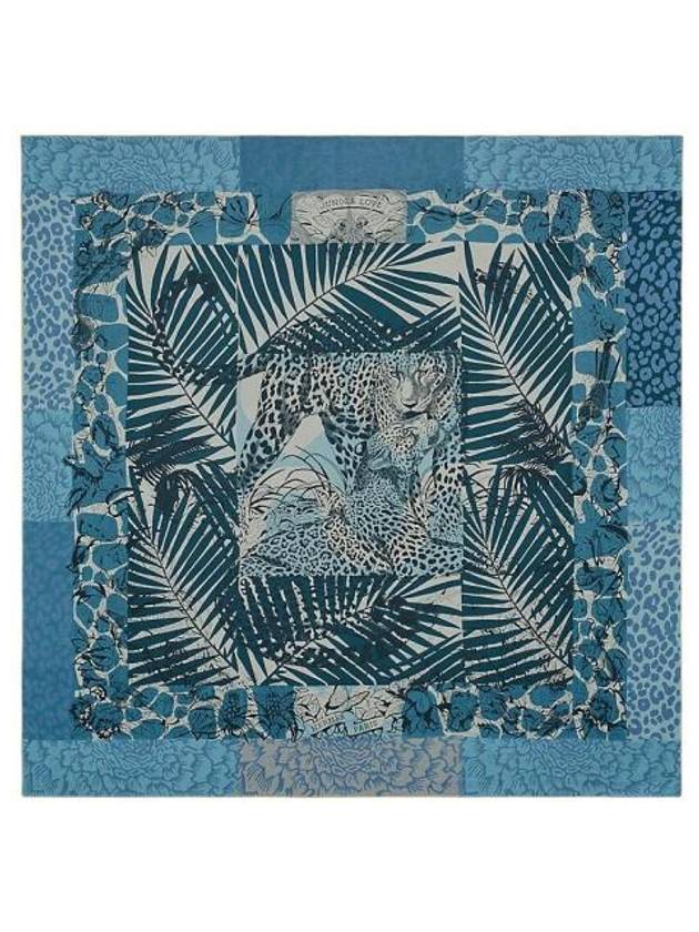 Jungle Love Stamped 140 Scarf Blue - HERMES - BALAAN 2