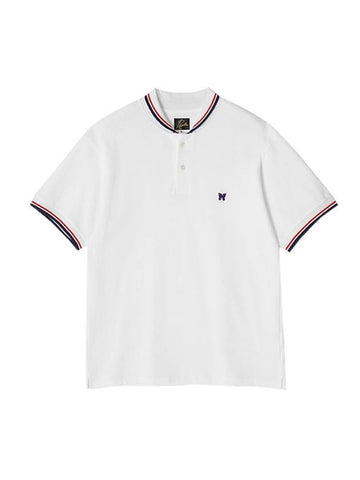 Embroid logo short sleeve PK shirt white - NEEDLES - BALAAN 1