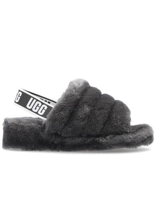 Fluffy Yes Sandals Charcoal - UGG - BALAAN 1