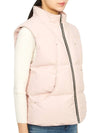 Women's Logo Patch Zipper Padded Vest Pink - MOOSE KNUCKLES - BALAAN 5