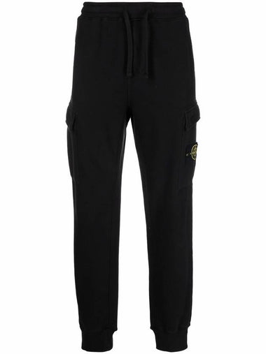 Wappen Patch Jogger Baggy Pants Black - STONE ISLAND - BALAAN 1