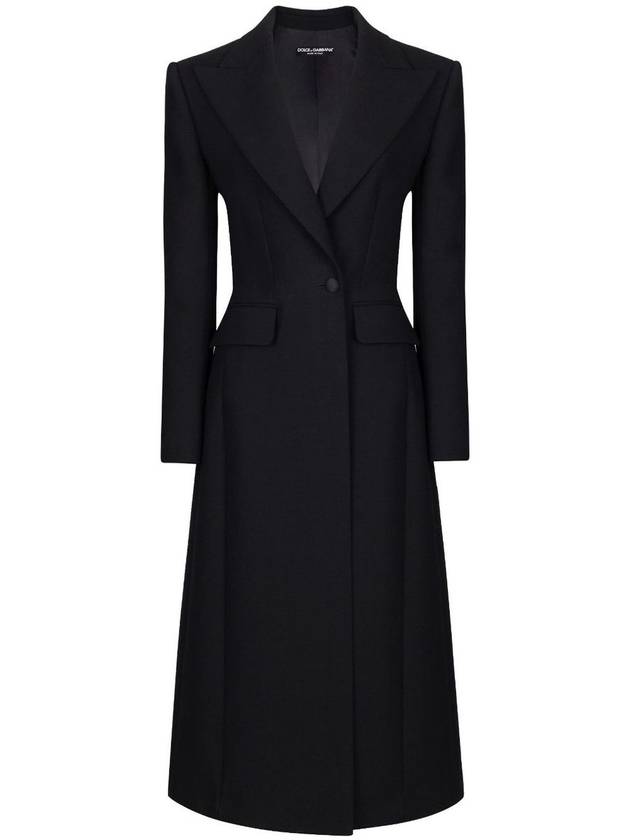 wool blend single coat black - DOLCE&GABBANA - BALAAN 2