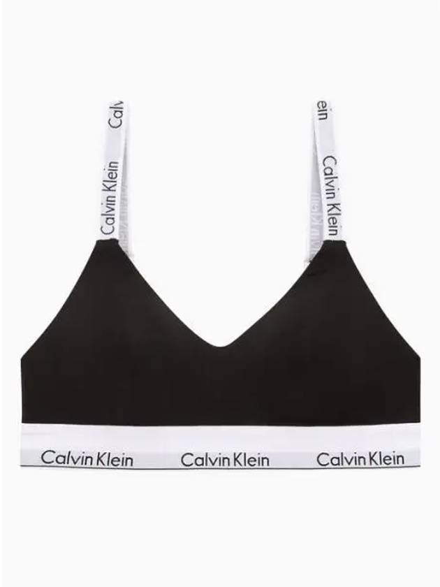 Modern Lightly Lined Cotton Bralette Black - CALVIN KLEIN - BALAAN 2