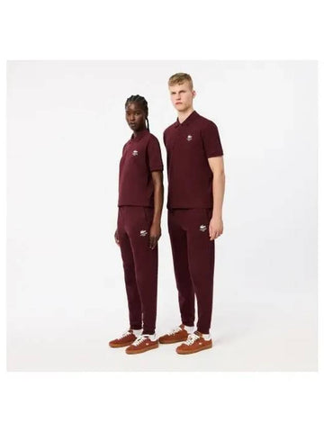 Casual jogger pants dark brown - LACOSTE - BALAAN 1