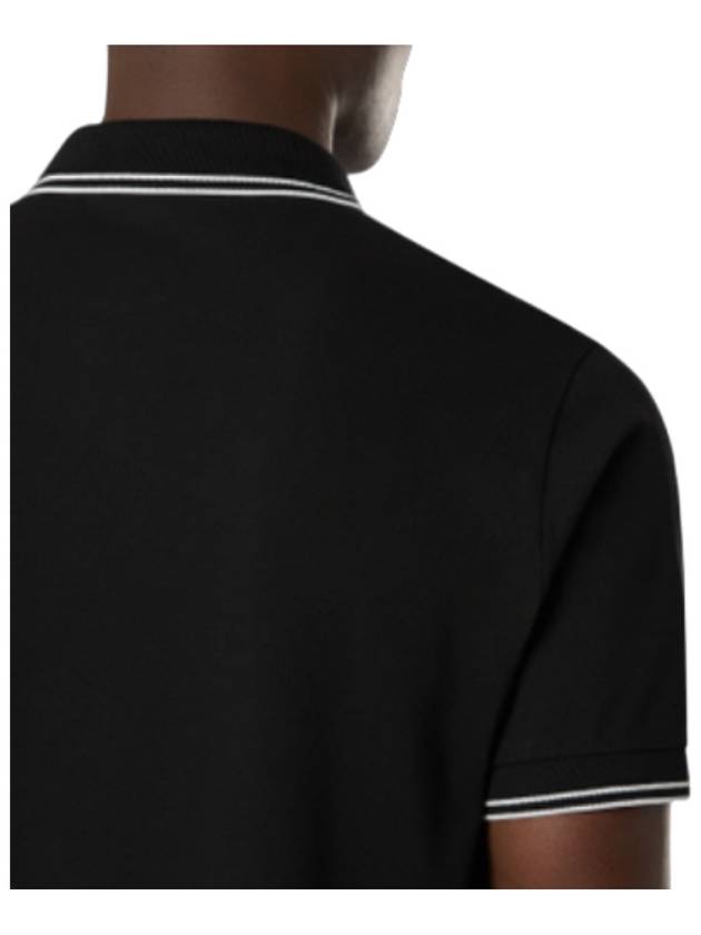 Logo Badge Polo Shirt Black - STONE ISLAND - BALAAN 5