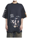 Speed Hunter Upside Down Oversized Short Sleeve T-shirt Black - BALENCIAGA - BALAAN 3