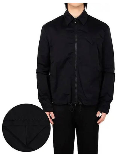 Triangle Pocket Nylon Zip Up Jacket Black - BOTTEGA VENETA - BALAAN 2