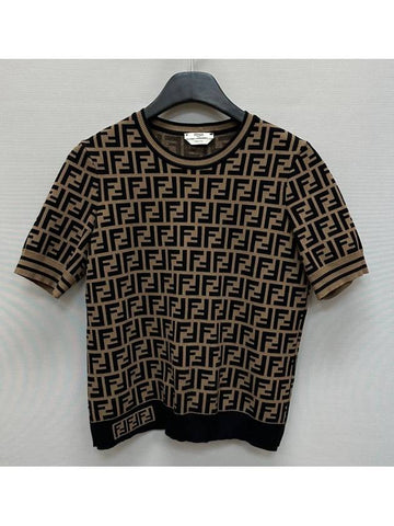 FF logo wool over classic short sleeve knit 42 - FENDI - BALAAN 1