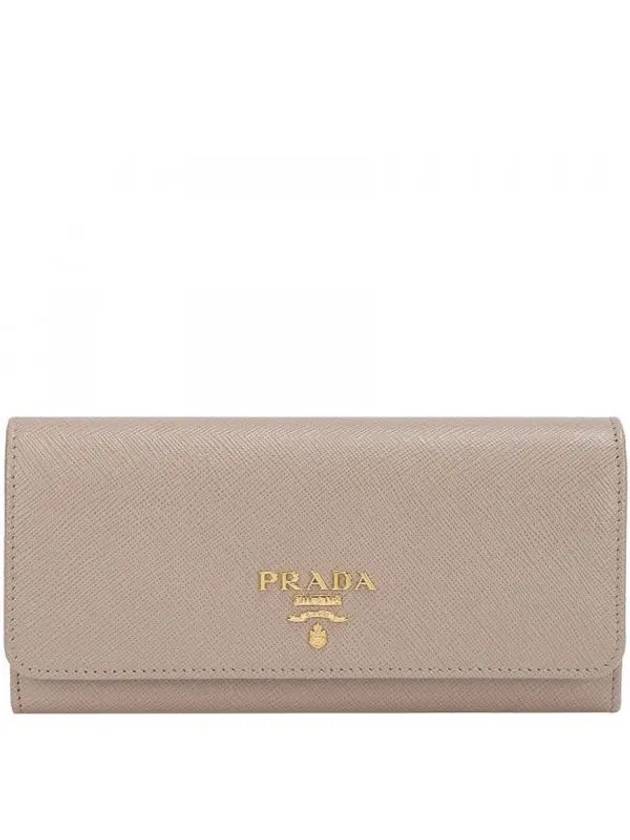 Metal Logo Saffiano Long Wallet Powder Pink - PRADA - BALAAN 2