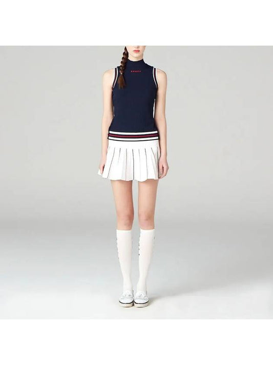 golfwear three-color pleated knit skirt white - ONOFF - BALAAN 2