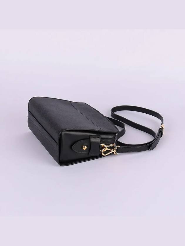 Saffiano Soft Leather Square Cross Bag Black - PRADA - BALAAN 5