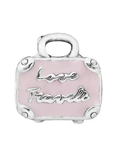 Travel Bag Bracelet Charm  Silver Pink - PANDORA - BALAAN 1