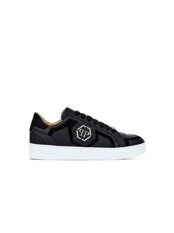 Week 20% Coupon 10% Men's Hexagon Logo Low Top Sneakers Black - PHILIPP PLEIN - BALAAN 1