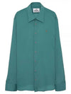 Men's Ghost Embroidered Logo Long Sleeve Shirt Green - VIVIENNE WESTWOOD - BALAAN 2