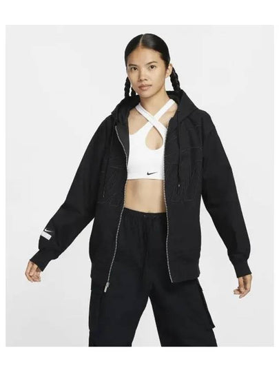 Sportswear Oversized Jacket W Black FV7775 010 - NIKE - BALAAN 2