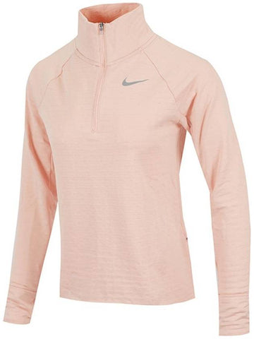 Therma Fit Element Half Zip Top Long Sleeve T-Shirt Pink - NIKE - BALAAN 1