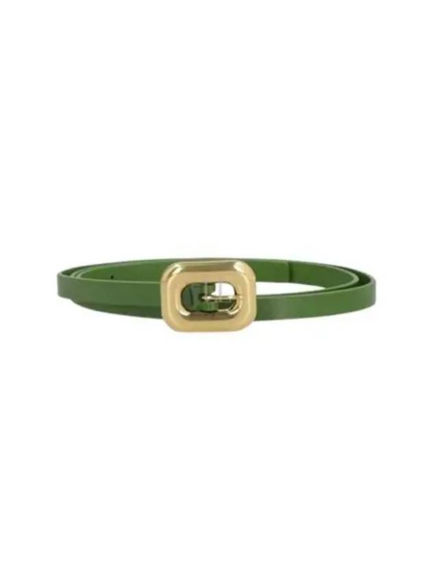 Gold Buckle Leather Belt Green - BOTTEGA VENETA - BALAAN 2