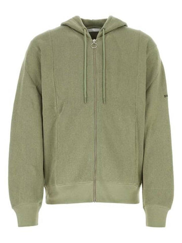 Logo Zip-Up Hoodie Green - HELMUT LANG - BALAAN 1