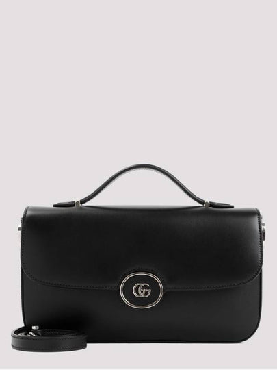 Petite GG Leather Small Shoulder Bag Black - GUCCI - BALAAN 2