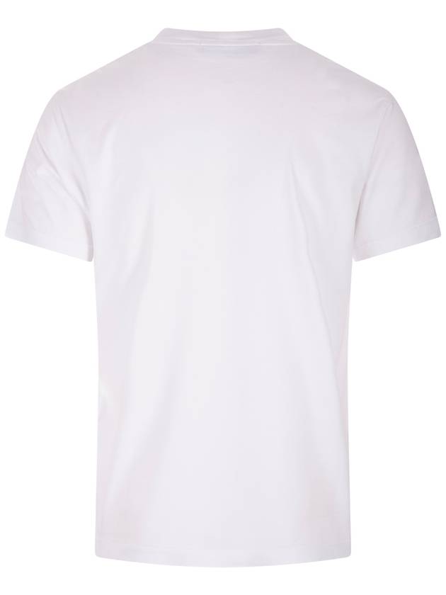 Micro Logo Print Short Sleeve T-shirt White - STONE ISLAND - BALAAN 5